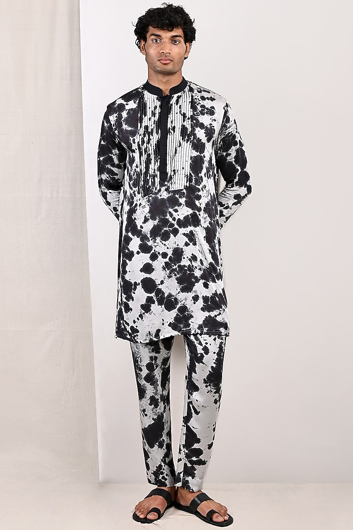 Black Modal Quilted Bundi Jacket Set by Bohame Men at Pernia's Pop Up Shop