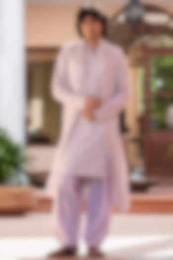 Lilac Chikankari Kurta Set by Bohame Men at Pernia's Pop Up Shop