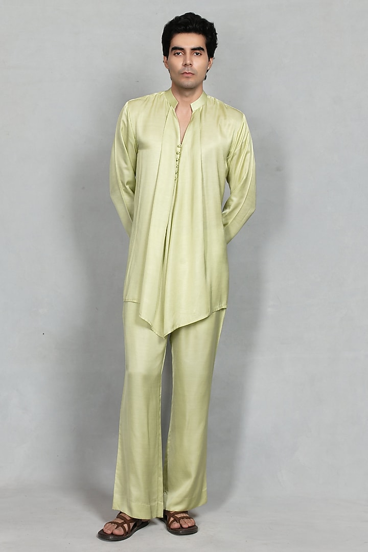 Beige Gold Brocade Wedding Indowestern Set by Bohame Men at Pernia's Pop Up Shop