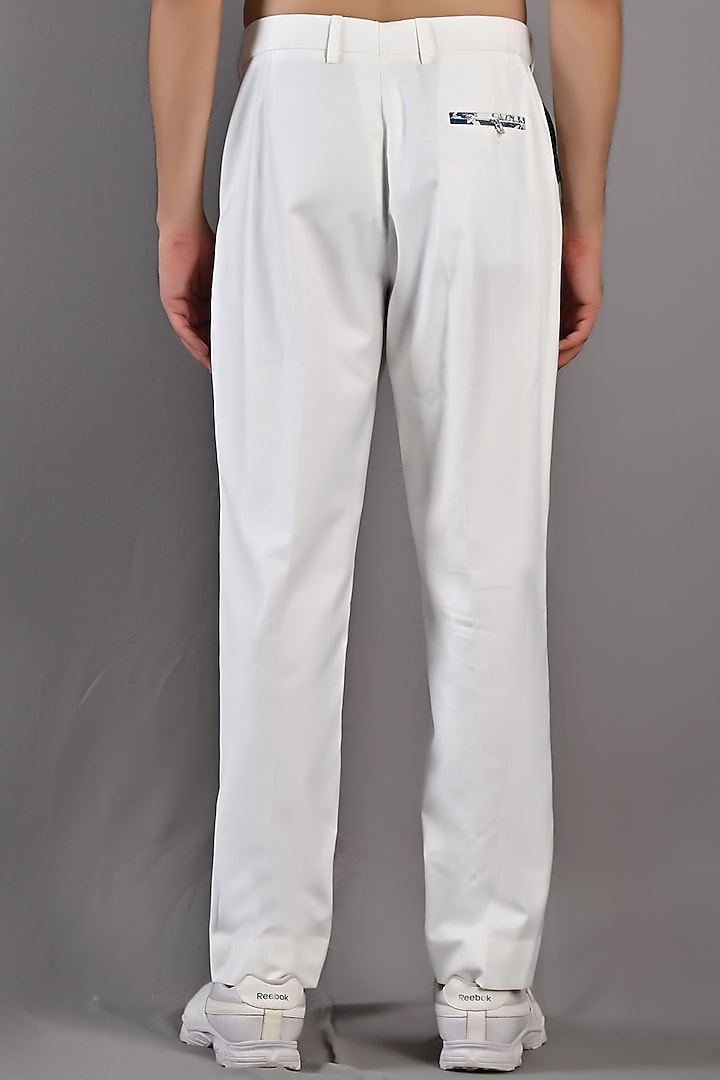 Off-White & Blue Printed Layered Jacket Set by Bohame Men at Pernia's Pop Up Shop