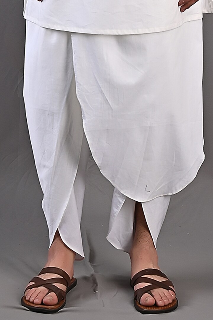 Off-White Cotton Satin Digital Printed Nehru Jacket Set by Bohame Men at Pernia's Pop Up Shop