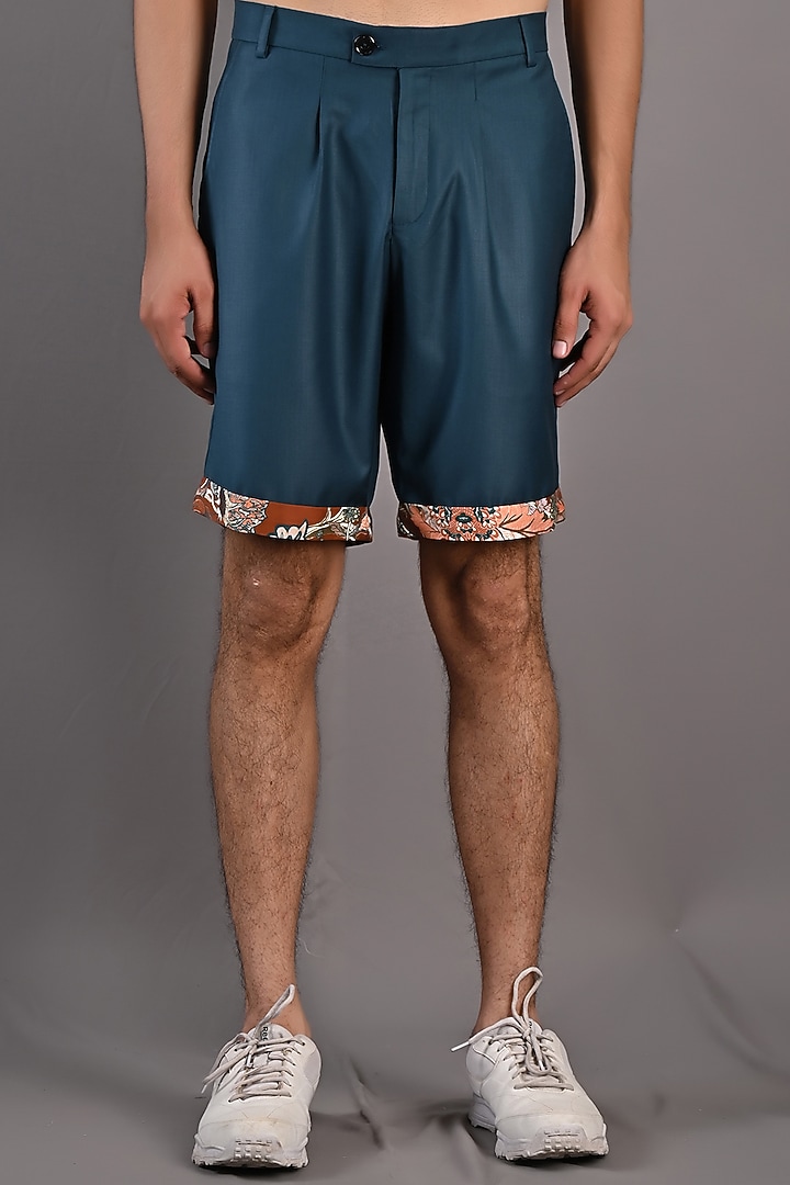 Maroon & Teal Printed Co-Ord Set by Bohame Men at Pernia's Pop Up Shop