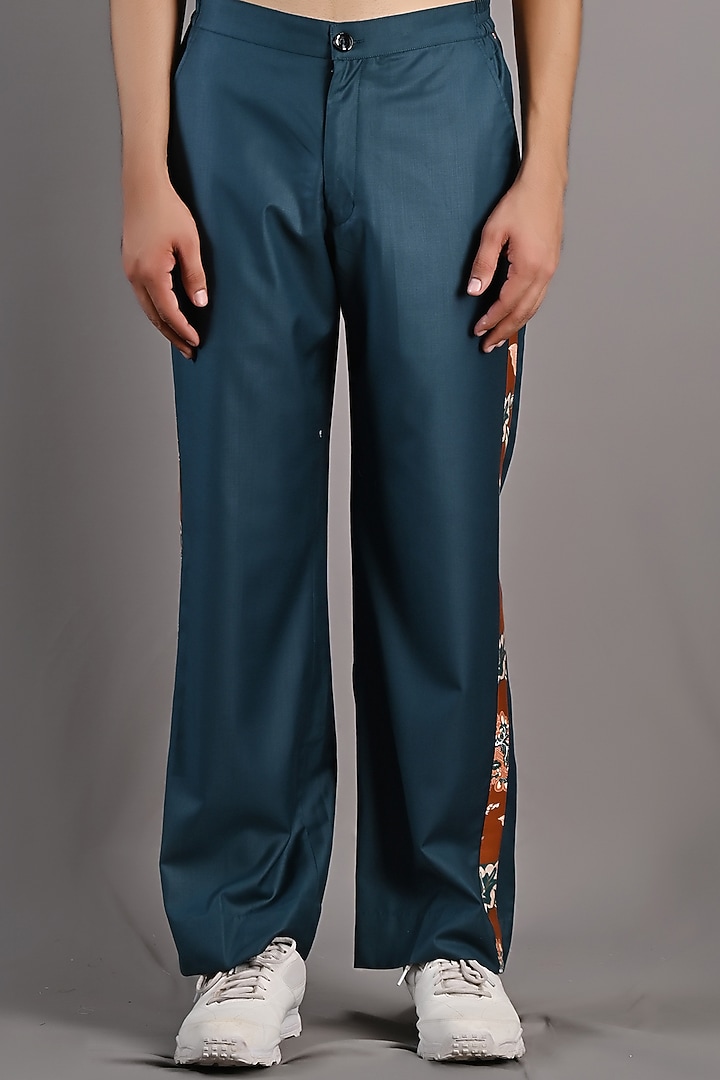 Teal Suiting Pant Set by Bohame Men at Pernia's Pop Up Shop