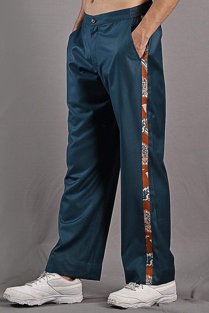 Teal Suiting Pant Set by Bohame Men at Pernia's Pop Up Shop