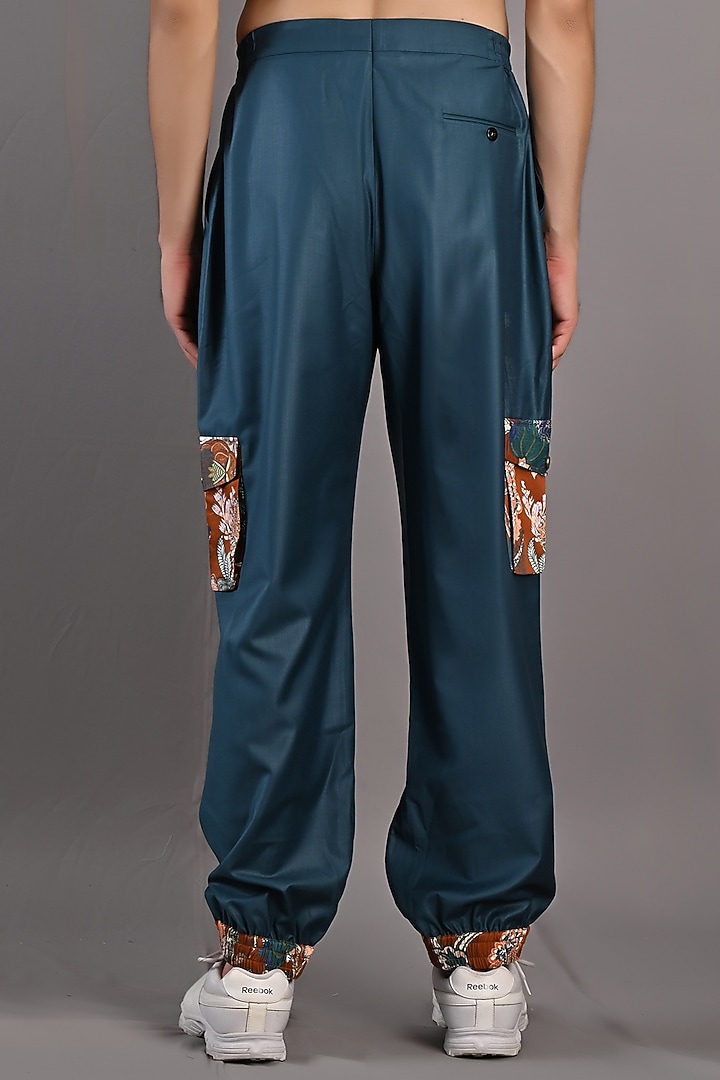 Teal Suiting Jogger Pant Set by Bohame Men at Pernia's Pop Up Shop