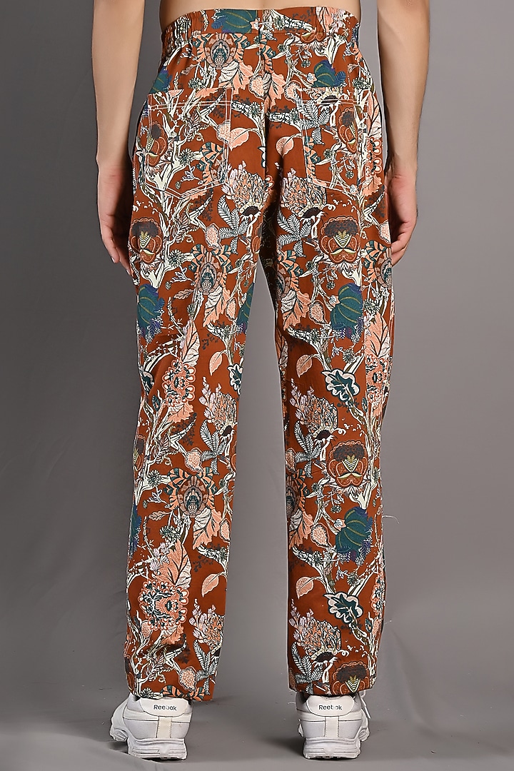 Maroon Printed Shacket Set by Bohame Men at Pernia's Pop Up Shop