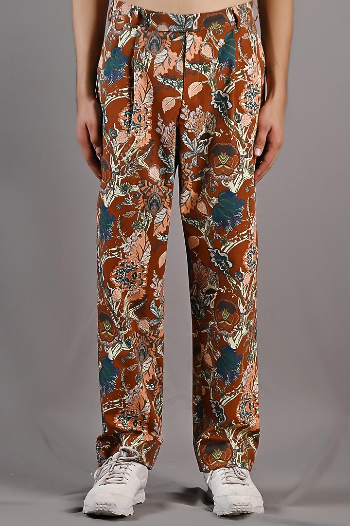 Maroon Digital Printed Shacket Set by Bohame Men at Pernia's Pop Up Shop