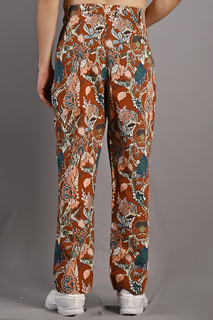 Maroon Digital Printed Shacket Set by Bohame Men at Pernia's Pop Up Shop