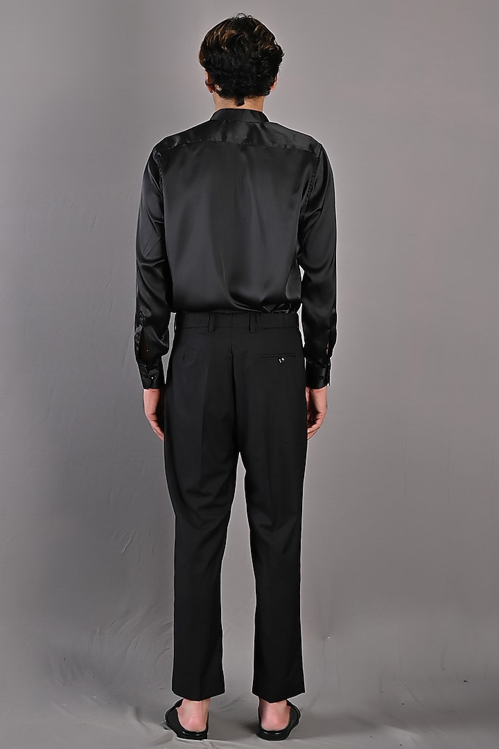 Black Embroidered Wedding Indowestern Jacket Set by Bohame Men at Pernia's Pop Up Shop