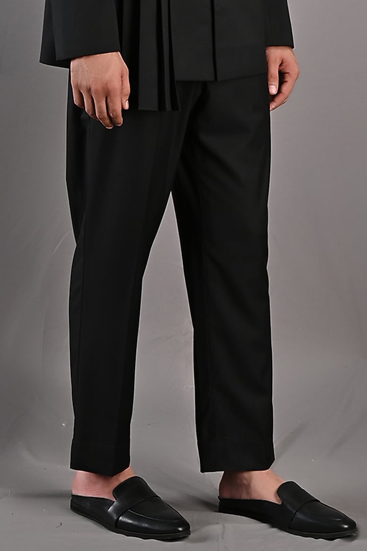 Black Terry Wool Jacket Set by Bohame Men at Pernia's Pop Up Shop