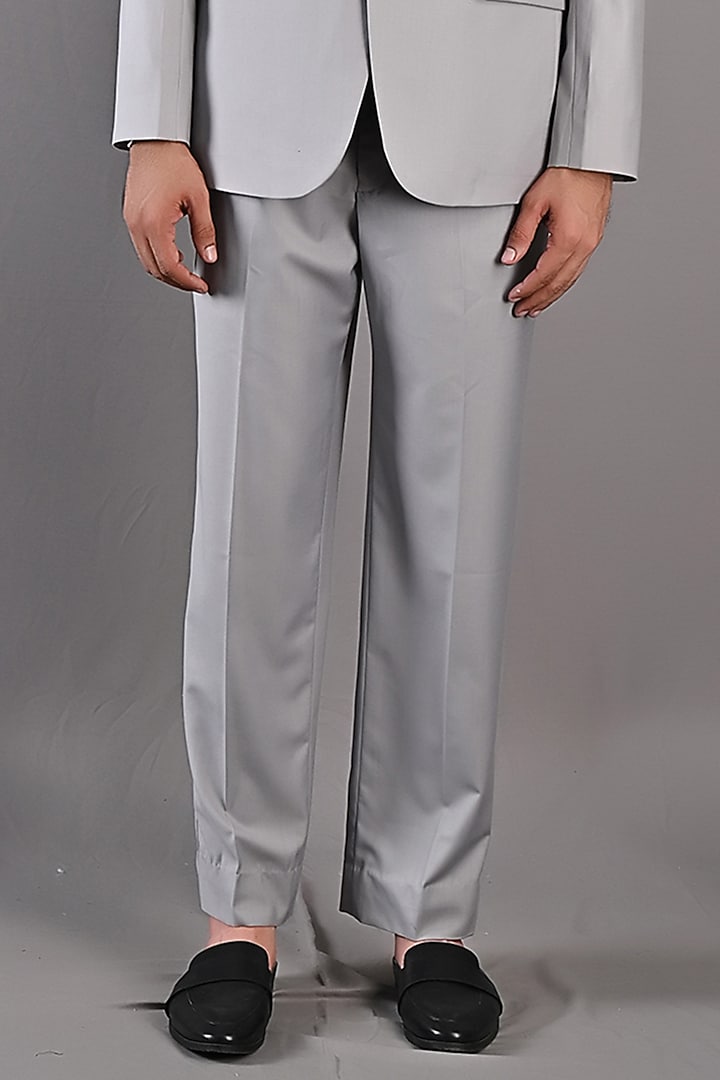 Grey Terry Wool Blazer Jacket Set by Bohame Men at Pernia's Pop Up