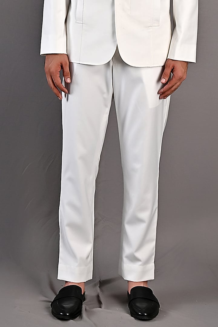 White Terry Wool Jacket Set by Bohame Men at Pernia's Pop Up Shop