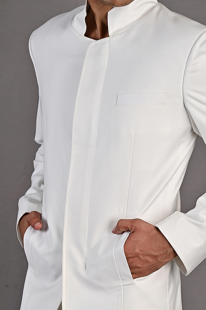 White Terry Wool Jacket Set by Bohame Men at Pernia's Pop Up Shop