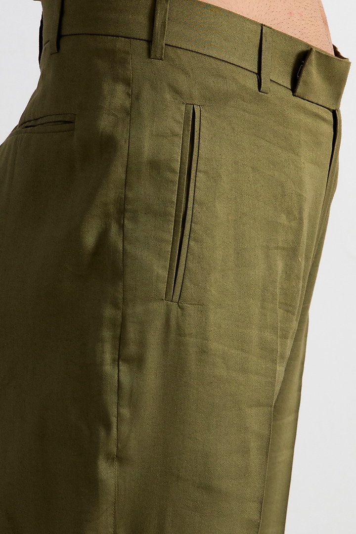 Green & Beige Tie-Dye Short Kurta Set by Bohame Men at Pernia's Pop Up Shop