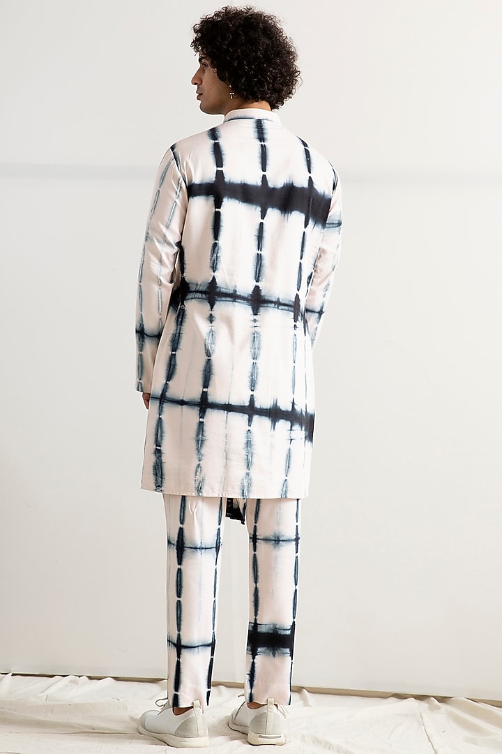 Cream Tie-Dye Kurta Set by Bohame Men at Pernia's Pop Up Shop