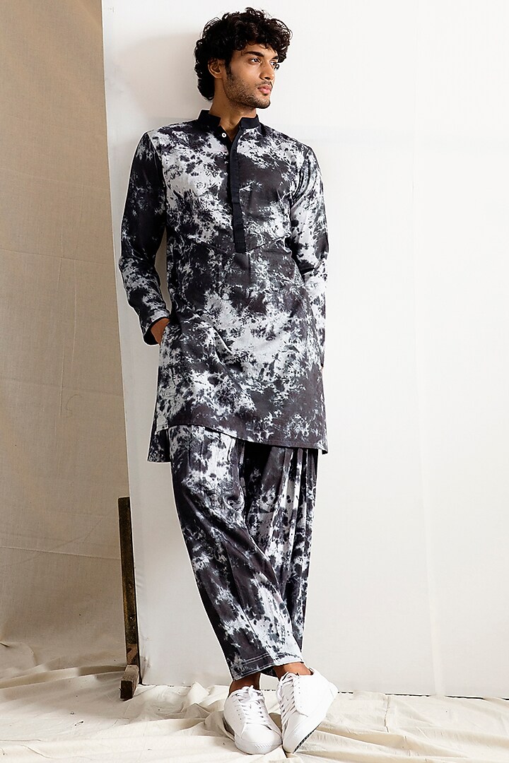 Black Quilted Bundi Jacket Set by Bohame Men at Pernia's Pop Up Shop