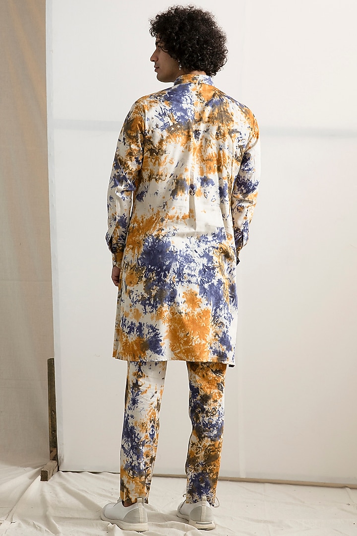 Off-White Bamboo Blend Quilted Bundi Jacket Set by Bohame Men at Pernia's Pop Up Shop
