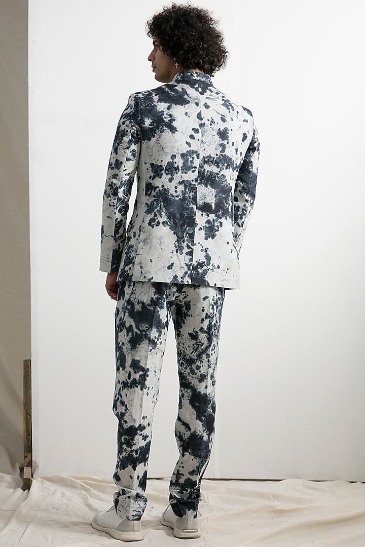 Grey & Black Wedding Bandhgala Jacket Set by Bohame Men at Pernia's Pop Up Shop