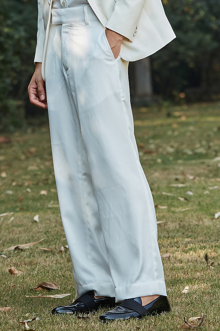Off-White Terry Wool Tuxedo Set by Bohame Men at Pernia's Pop Up Shop