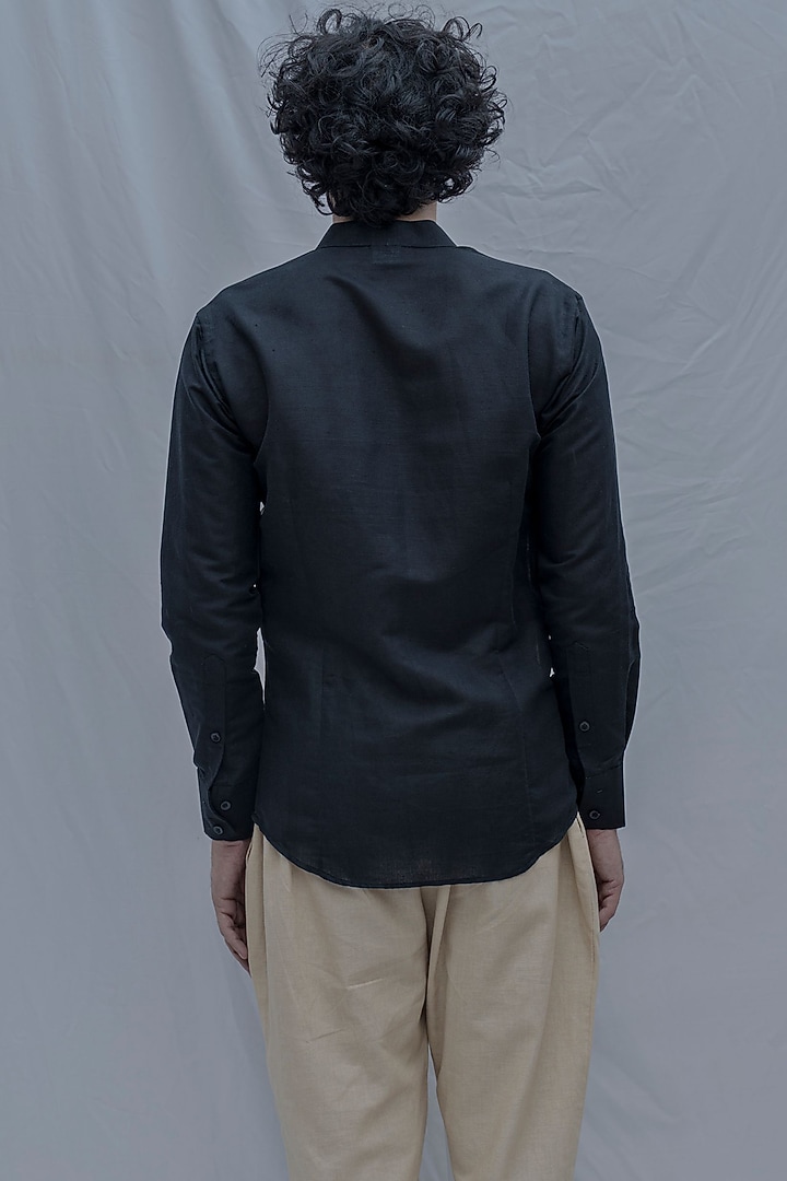 Black & White Linen Summer Shirt by Bohame Men at Pernia's Pop Up Shop