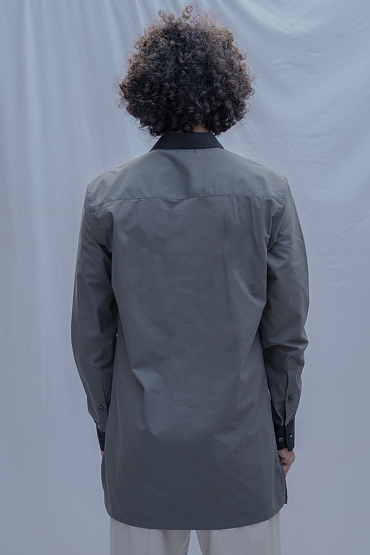 Grey Premium Cotton Summer Shirt by Bohame Men at Pernia's Pop Up Shop