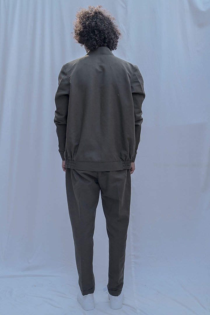 Olive Green Jacket Set by Bohame Men at Pernia's Pop Up Shop
