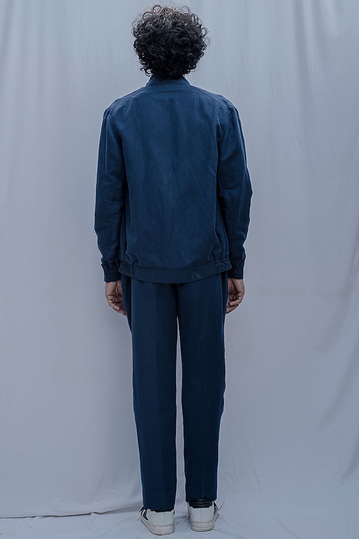 Midnight Blue Jacket Set by Bohame Men at Pernia's Pop Up Shop