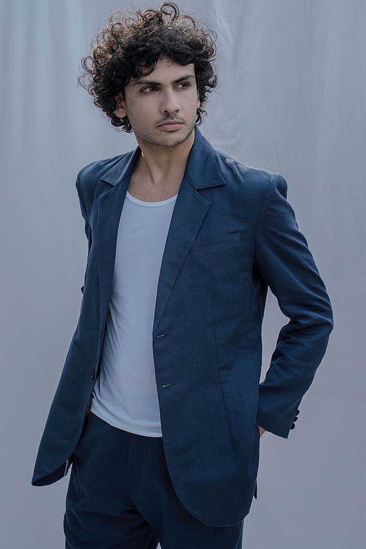 Aegean Blue Suit Set by Bohame Men at Pernia's Pop Up Shop