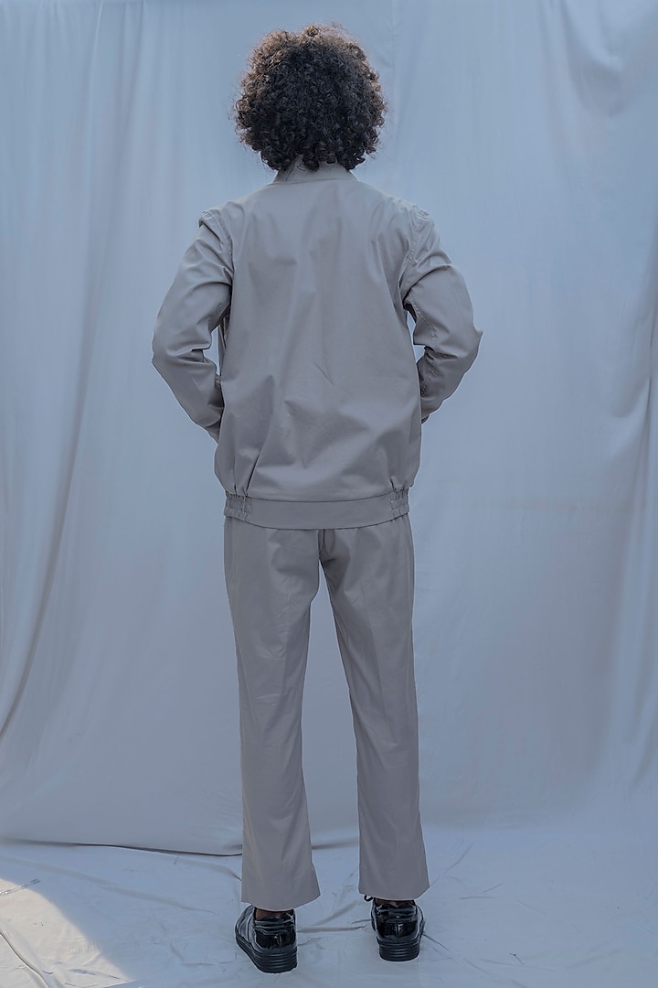 Beige Striped Suit Set by Bohame Men at Pernia's Pop Up Shop