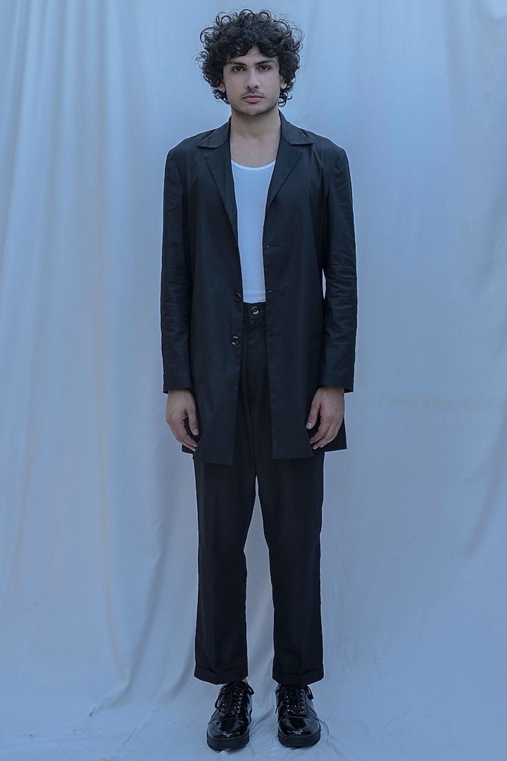 Black Jacket Set by Bohame Men at Pernia's Pop Up Shop