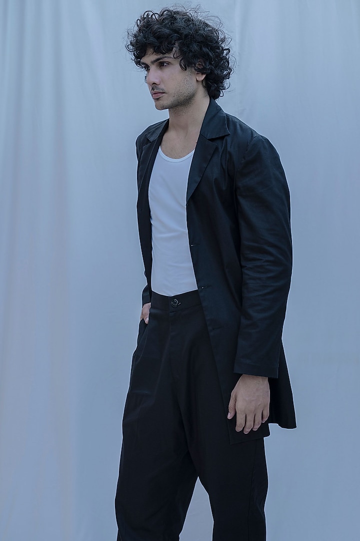 Black Jacket Set by Bohame Men at Pernia's Pop Up Shop