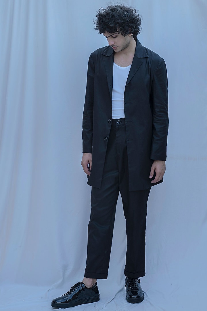 Black Jacket Set by Bohame Men at Pernia's Pop Up Shop