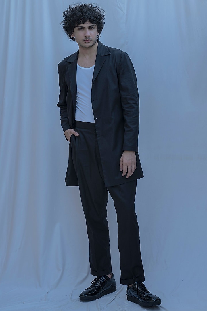 Black Jacket Set by Bohame Men at Pernia's Pop Up Shop