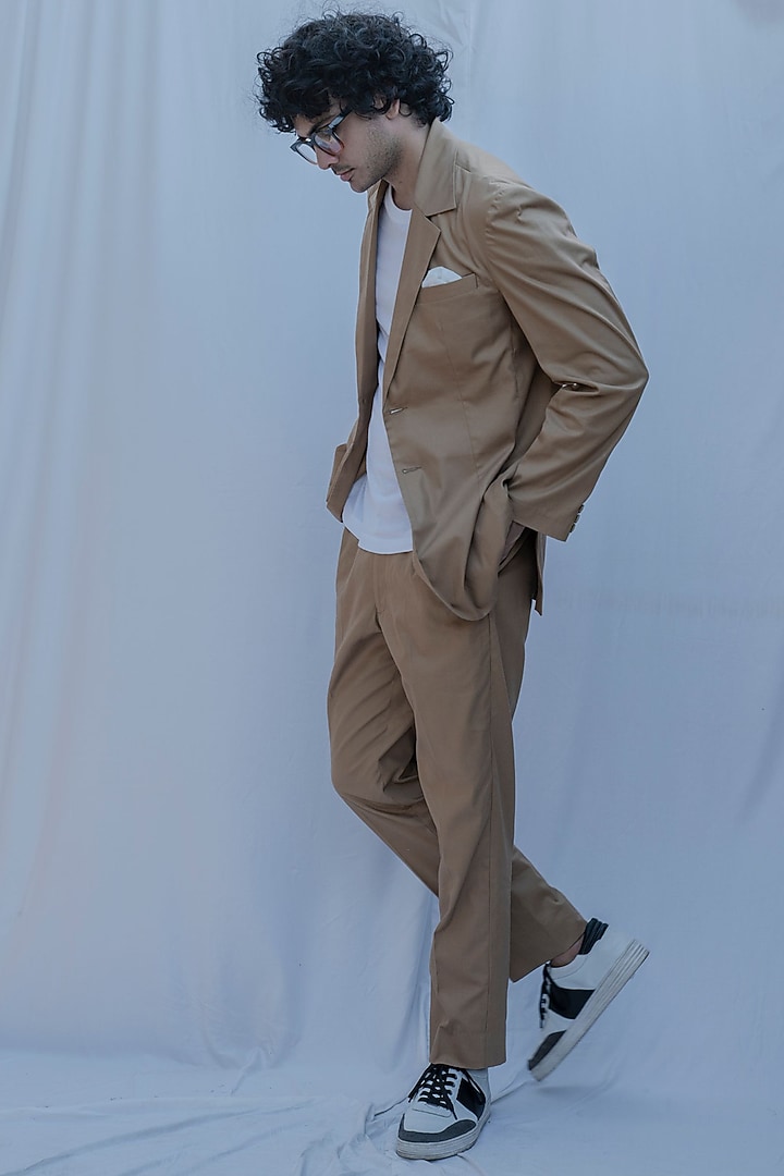 Tan Brown Suit Set by Bohame Men at Pernia's Pop Up Shop