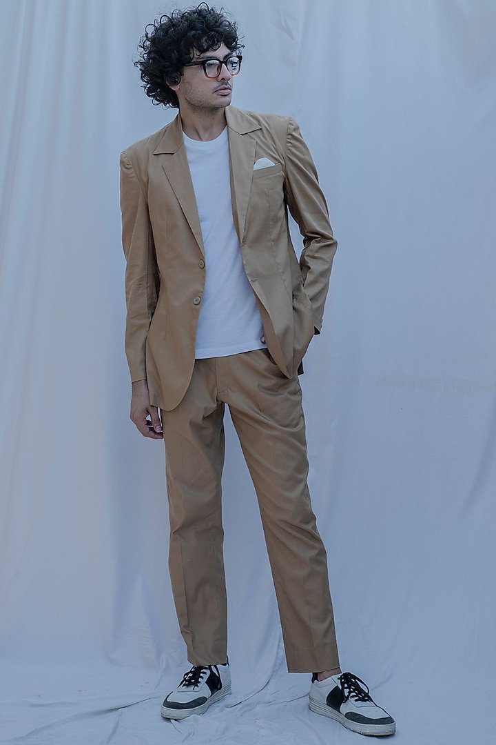 Tan Brown Suit Set by Bohame Men at Pernia's Pop Up Shop
