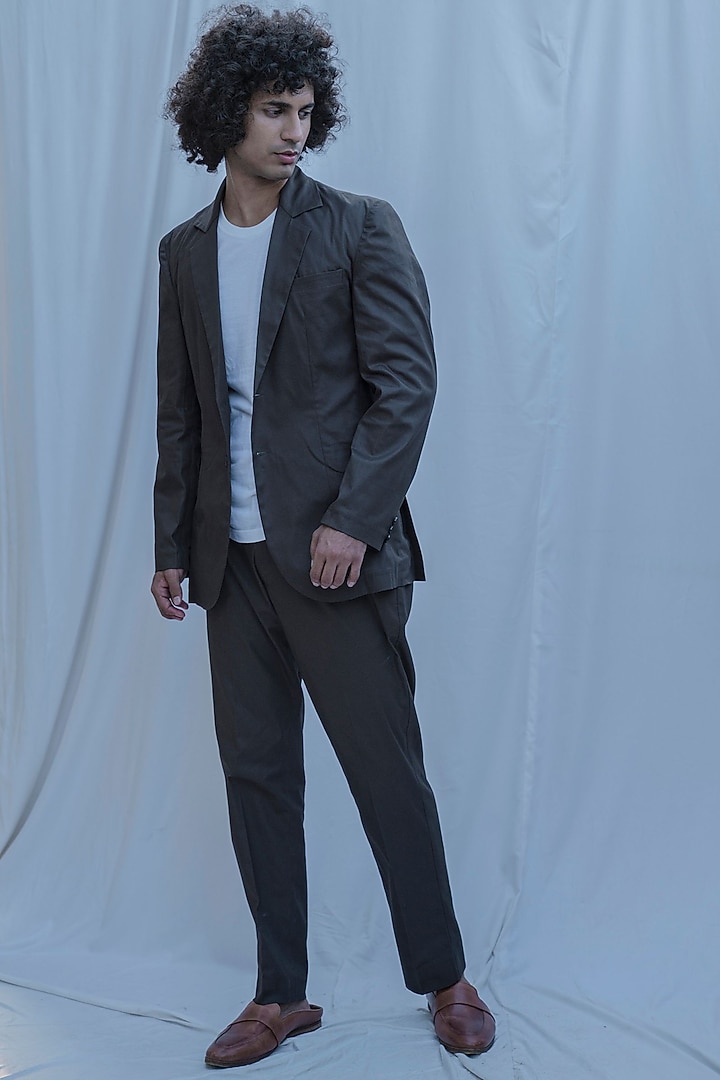 Dark Brown Suit Set by Bohame Men at Pernia's Pop Up Shop