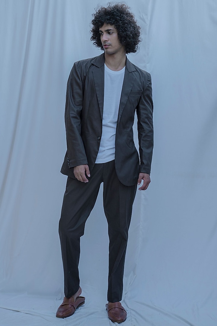 Dark Brown Suit Set by Bohame Men at Pernia's Pop Up Shop