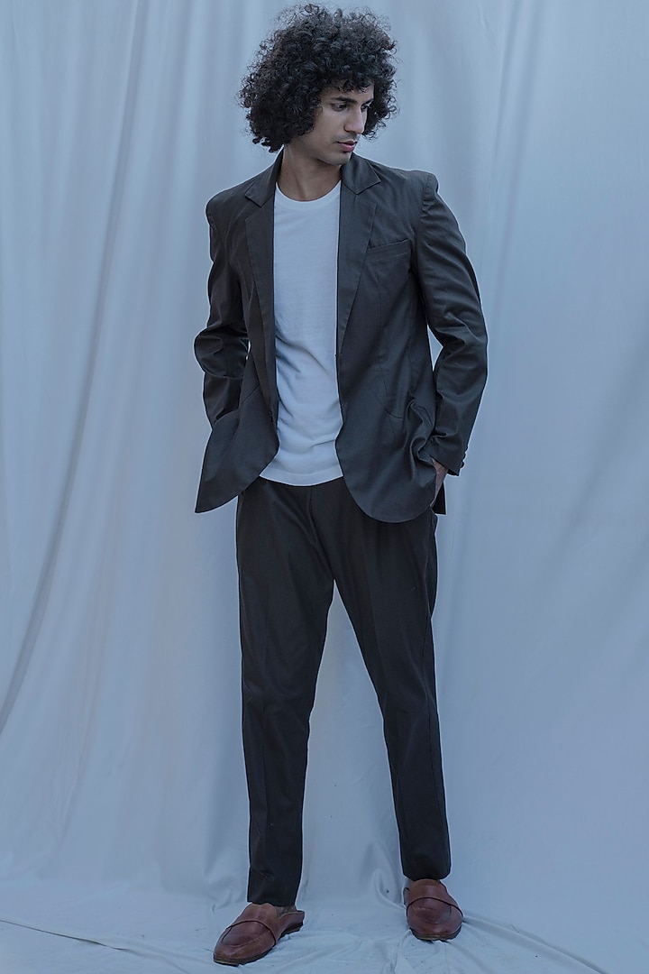 Dark Brown Suit Set by Bohame Men at Pernia's Pop Up Shop