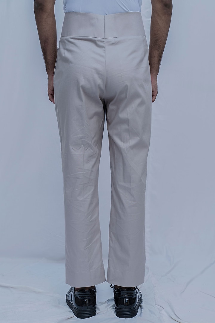 Grey High Waisted Trousers by Bohame Men at Pernia's Pop Up Shop