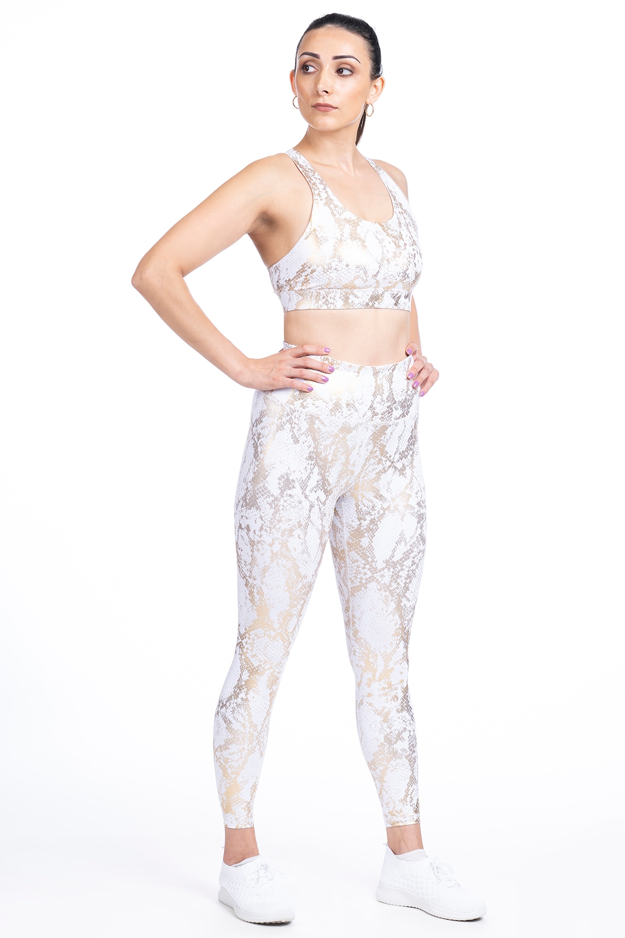 Buy White & Gold Leggings for Women by GRACIT Online | Ajio.com