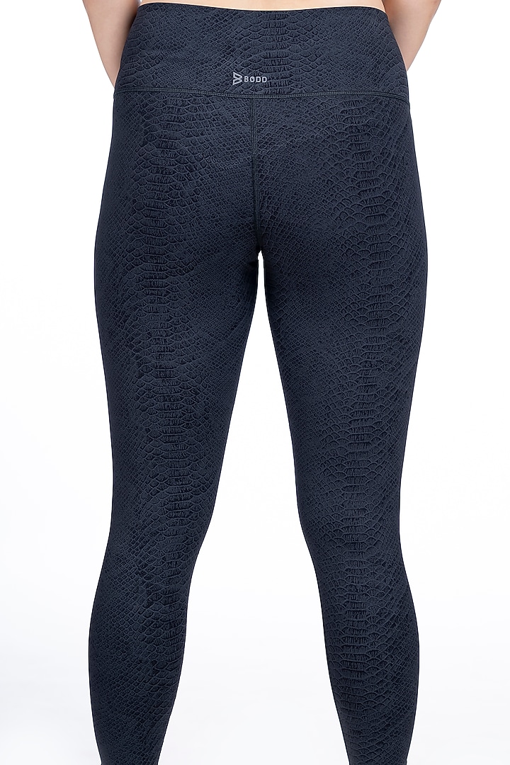 Black Printed High-Waisted Leggings by BODD ACTIVE at Pernia's Pop Up Shop
