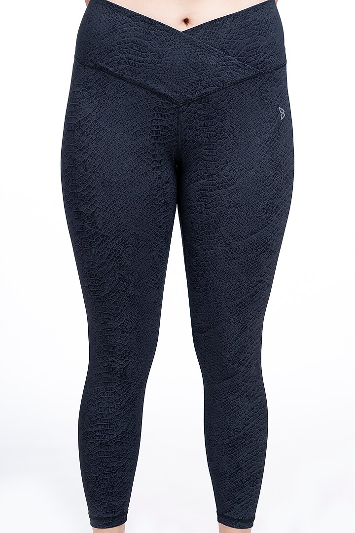 Black Printed High-Waisted Leggings by BODD ACTIVE at Pernia's Pop Up Shop