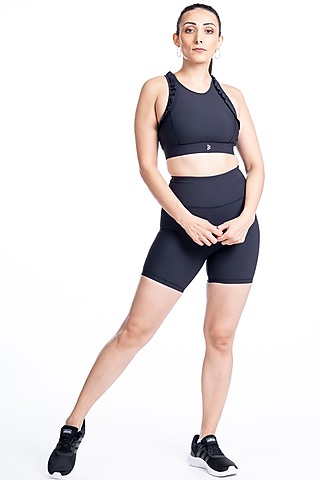 Black High-Waisted Biker Shorts by BODD ACTIVE
