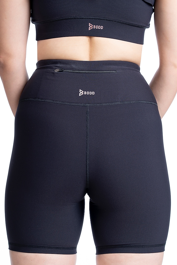 Black Nylon Elastane Blend Athleisure by BODD ACTIVE at Pernia's Pop Up Shop
