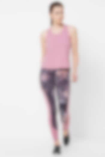 Pink & Grey Tie-Dye Printed Athleisure by BODD ACTIVE