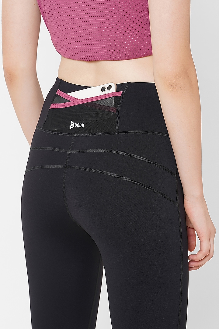 Black Nylon Elastane Blend Athleisure by BODD ACTIVE at Pernia's Pop Up Shop