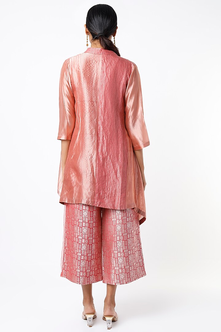 Light Pink Asymmetrical Jacket Set by Bodhi Tree by Deepika and Neha at Pernia's Pop Up Shop