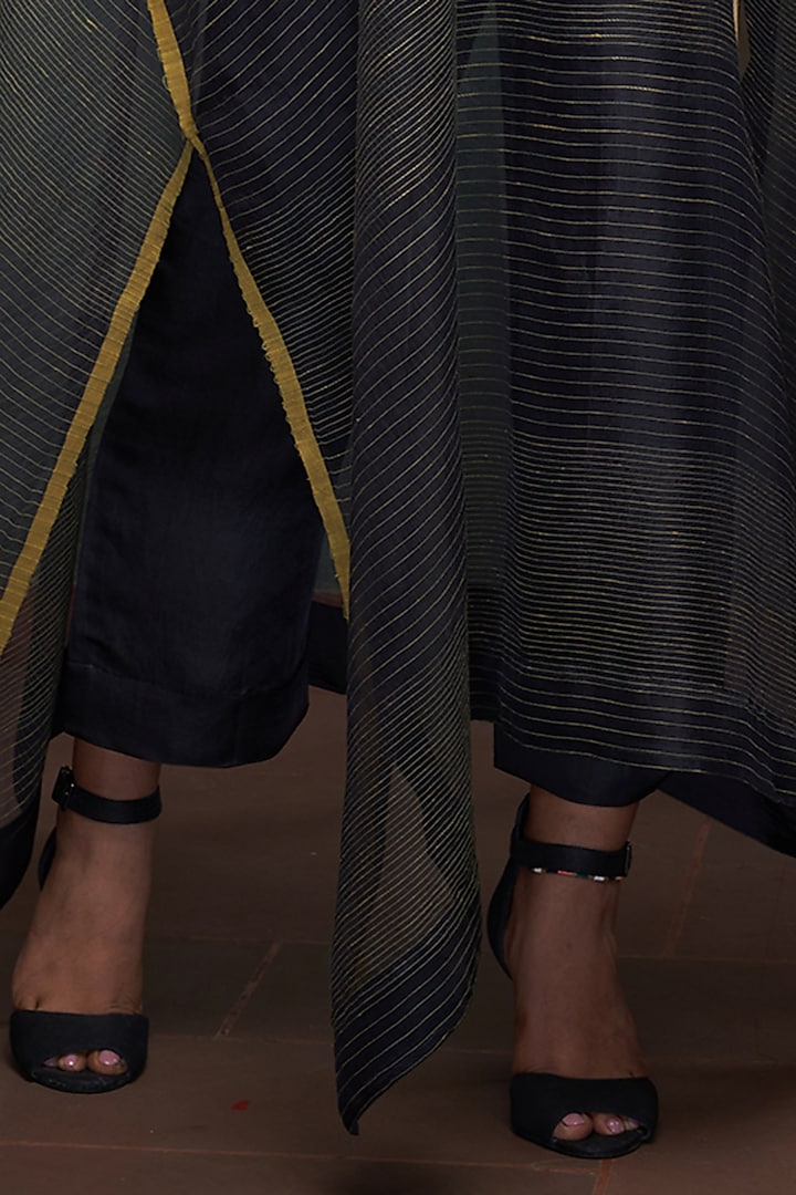 Black Silk Kaftan Set by Bodhi Tree by Deepika and Neha at Pernia's Pop Up Shop