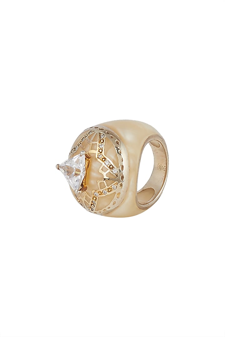 Gold Plated Resin Ring by THE BOHEMIAN