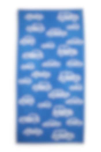 Cobalt Blue Cotton Jacquard Towel by Bonheur